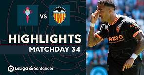 Resumen de RC Celta vs Valencia CF (1-2)