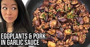 🍆 Chinese Eggplants & Minced Pork with Garlic Sauce Recipe (鱼香茄子) | RACK OF LAM