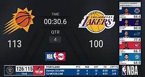 Suns @ Lakers | NBA Playoffs on TNT Live Scoreboard