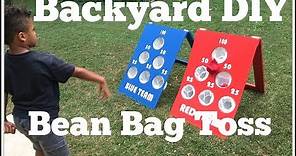 How to Make a DIY Bean Bag Toss Game - Outdoor Game Ideas - Thrift Diving