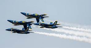 Blue Angels demonstrate before Thunder over Michigan Air Show
