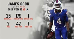 James Cook Week 15 | Every Run, Target, and Catch vs Dallas Cowboys | 2023 NFL Highlights
