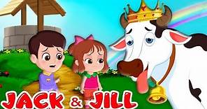 Jack and Jill Nursery Rhymes | Kids Songs with Lyrics | Went up the hill | FlickBox