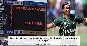 Shoaib Akhtar fastest ball in history.