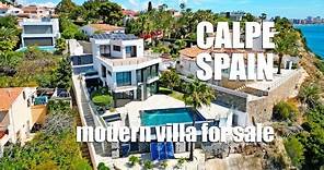 Modern villa for sale in Calpe, Spain. Real Estate in Spain on the 1st line from the sea