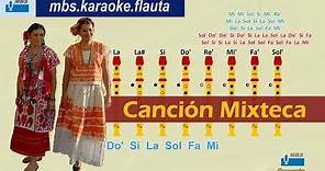 Canción Mixteca Flauta Dulce Con Notas / Música Tradicional Mexicana / Tutorial Tipo Karaoke