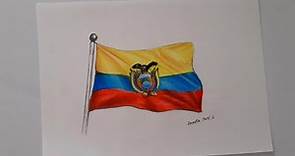 Cómo dibujar la bandera de ECUADOR | HD