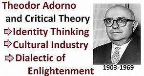 Theodor Adorno CrItical Theory | Culture Industry #critical