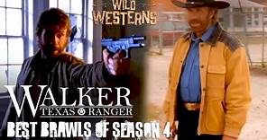 Most BADASS Brawls In Walker, Texas Ranger: Season 4 | Wild Westerns