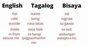 English Tagalog Bisaya Useful Everyday Words