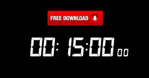 Cronometro digital Cuenta adelante - 15 Minutos(Free Use)