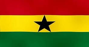Evolución de la Bandera Ondeando de Ghana - Evolution of the Waving Flag of Ghana