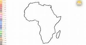 Africa continent outline map | How to draw Africa map step by step | Outline drawings | art janag