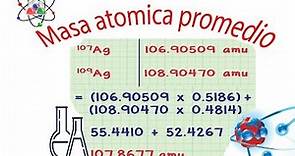 Calcular la masa atómica promedio ej.1