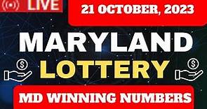 Maryland Evening Lottery Results 21 Oct 2023 - Pick 3 - Pick 4 - Pick 5 - Bonus Match 5 - Powerball