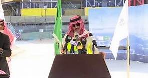Alwaleed bin Talal, holds a press conference at the 1,000+ meters high Kingdom tower