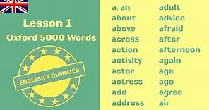 No.1 最常用5000个英語單詞（英音）音標、釋義、配圖、聽力練耳 | must-know English words #单词卡 #flashcard #英文詞彙 #背单词