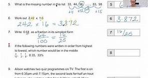 11+ MATHS QUESTIONS + EXPLANATIONS: 2014 Past Paper - Manchester Grammar Arithmetic A - Livestream