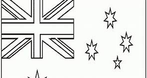 Bandera de Australia para colorear, pintar e imprimir