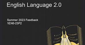 Pearson Edexcel GCSE English Language 2.0: Summer 2023 Feedback