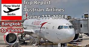 Trip Report | Austrian Airlines Boeing 777-200ER | Bangkok - Vienna | Surprising good Economy meal