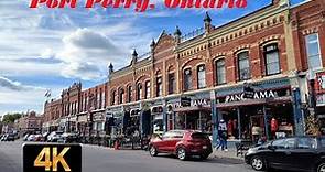 Port Perry 🌅, Ontario, 4K (Fall🍁) Walking Tour