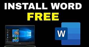 How to Download & Install Microsoft Word/ Office For Free on (PC / Laptop)
