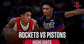 Rockets VS. Detroit Pistons Highlights | Houston Rockets