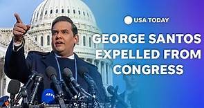 Watch: George Santos expelled from Congress