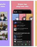 Tampilan aplikasi pemutar musik dengan lirik gratis