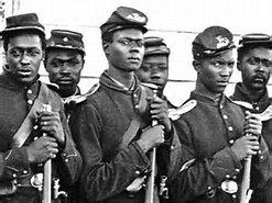 Image result for first black regiment left Boston to fight in the U.S. Civil War.