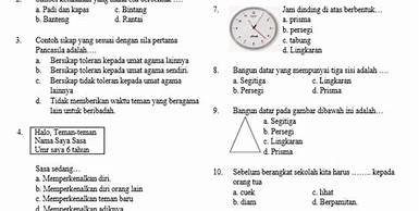 Waktu Ujian Kelas 4 Tema 1