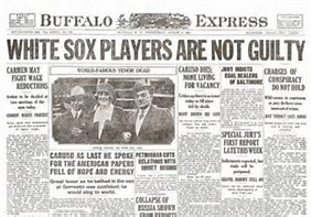 Image result for Eight White Sox players were acquitted of throwing the 1919 World Series.