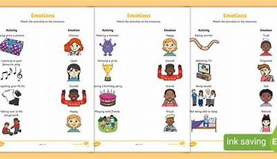 feelings and emotions worksheets for grade 2