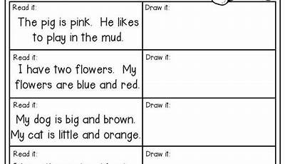 reading worksheet first grade