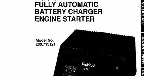Diehard Battery Charger Manual