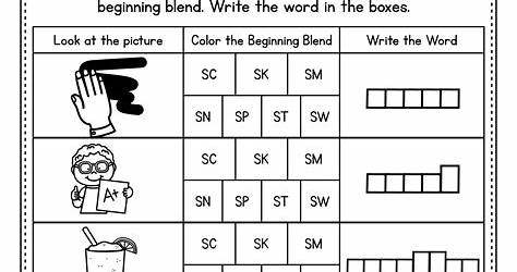 Word Blend Worksheet