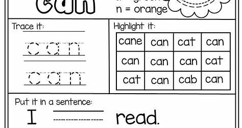Sight Word We Worksheet For Kindergarten