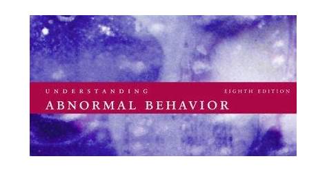 Essentials Of Understanding Abnormal Behavior 3rd Edition Pd