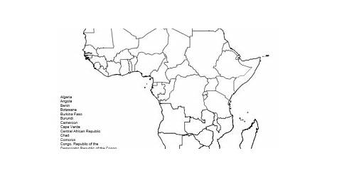 7th Grade Africa Map Worksheet