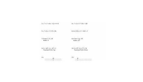 30 Equations Of Circles Worksheet Answer Key - support worksheet