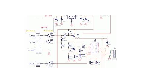 PIC16F84A programmer circuit - Electronic Circuit Diagram and Layout