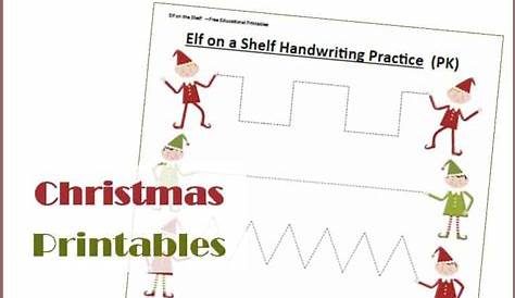 Elf on the Shelf Handwriting Worksheets for Kids – 3 Boys and a Dog