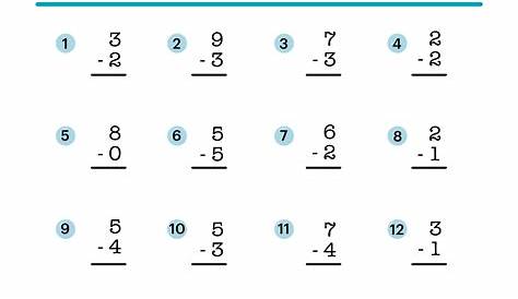 8 Subtraction Worksheets for First Through Third Graders