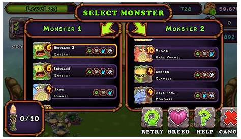 earth island breeding chart for epic monsters
