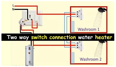 Two way switch connection water heater || Water heater switch