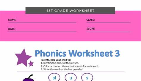 phonics worksheets grade 1 phonics worksheets grade 1 kindergarten