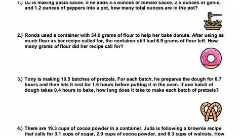 4th grade math word problems worksheets