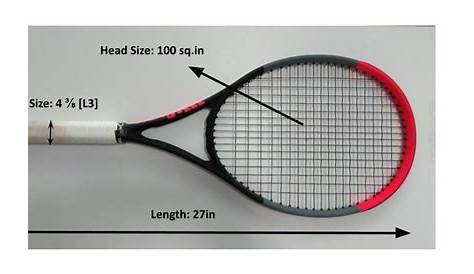 grip size tennis racket chart