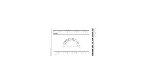 Printable Centimeter Ruler, Inch Ruler, and Protractor (Measurement